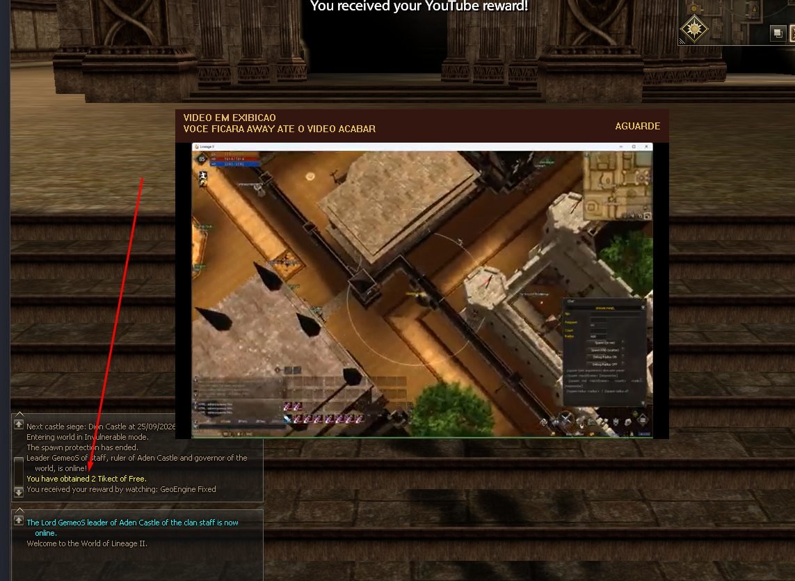 It ends, the prize drops and the chat records what was paid and for which video.